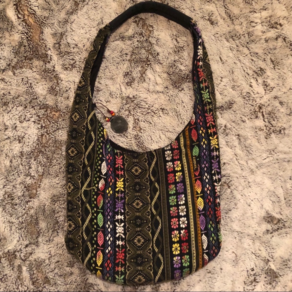 Tribal woven embroidered bag